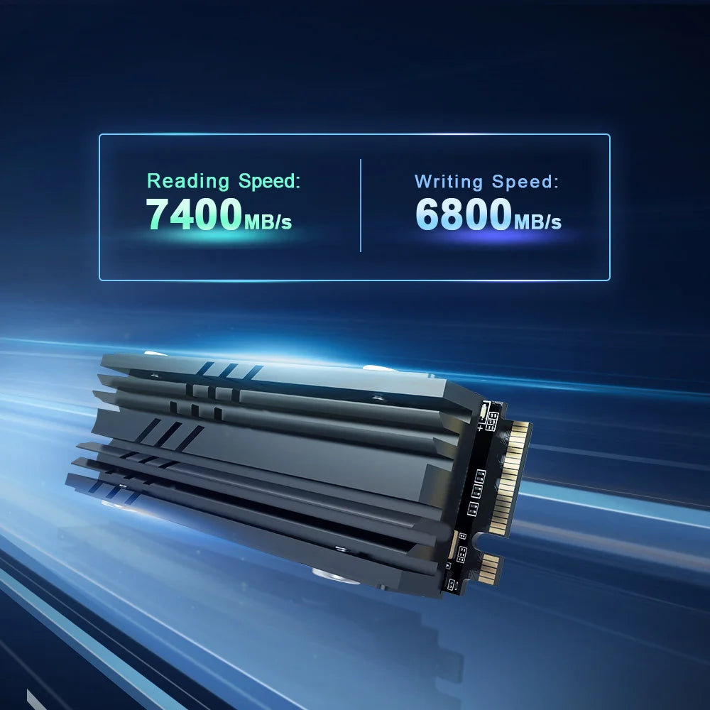 2TB M.2 NVMe PCIe Gen4 SSD 7400 MB/S for PS5- GTA 6 READY!